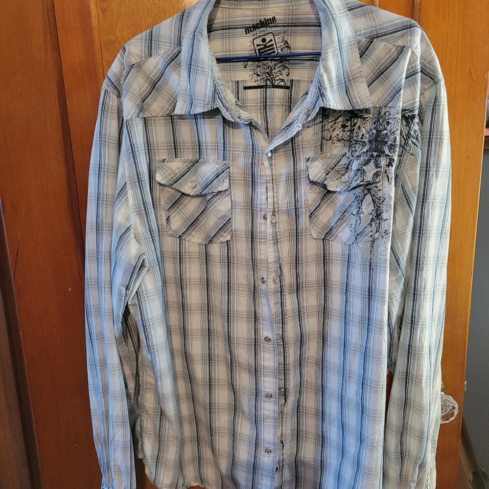 Jean machine xxl snap shirt